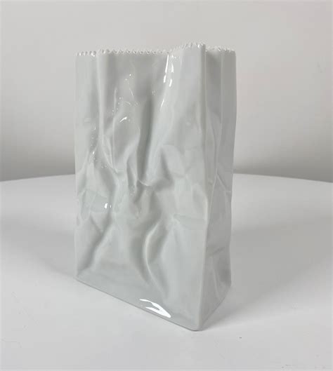 Tapio Wirkkala Ceramic Paper Bag Vase For Rosenthal At Stdibs