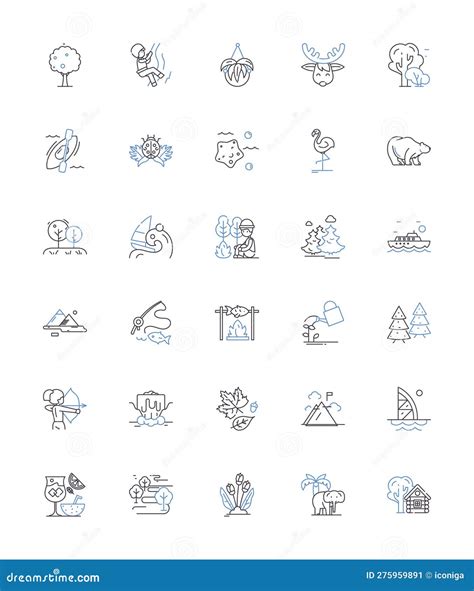 Mysterious Cave Exploration Line Icons Collection. Mine, Underground