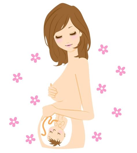 Beautiful Naked Pregnant Woman Belly Over Royalty Free Licensable