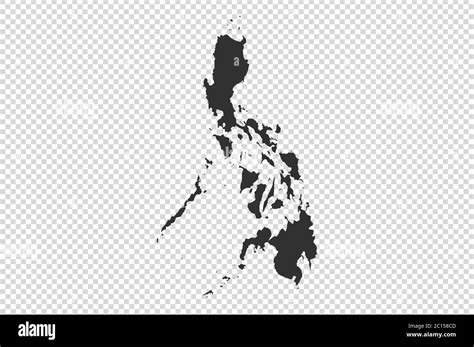 Mapa De Filipinas Con Tono Gris Sobre Png O Fondo Transparente