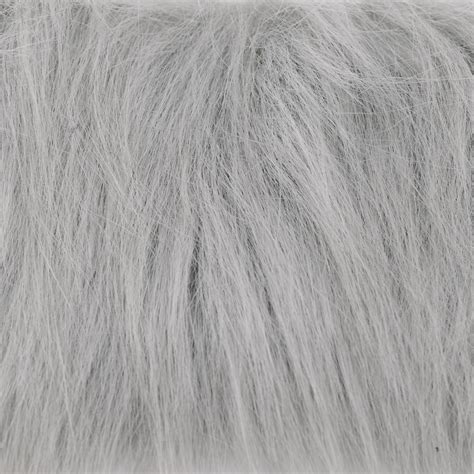 Silver Samoyed Husky Faux Fur 4in Pile