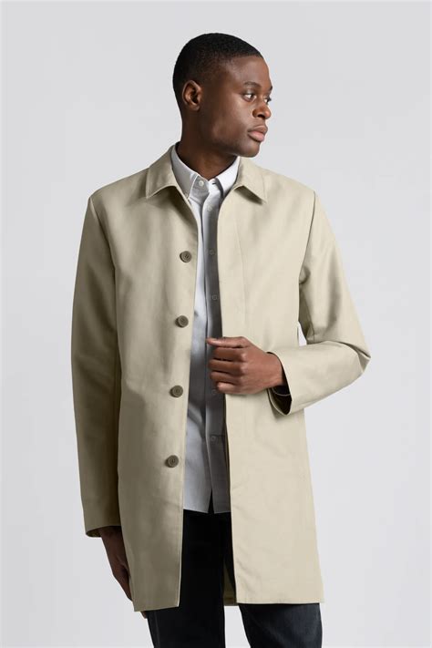 Beige Car Coat | Water Repellent Organic Cotton - ASKET