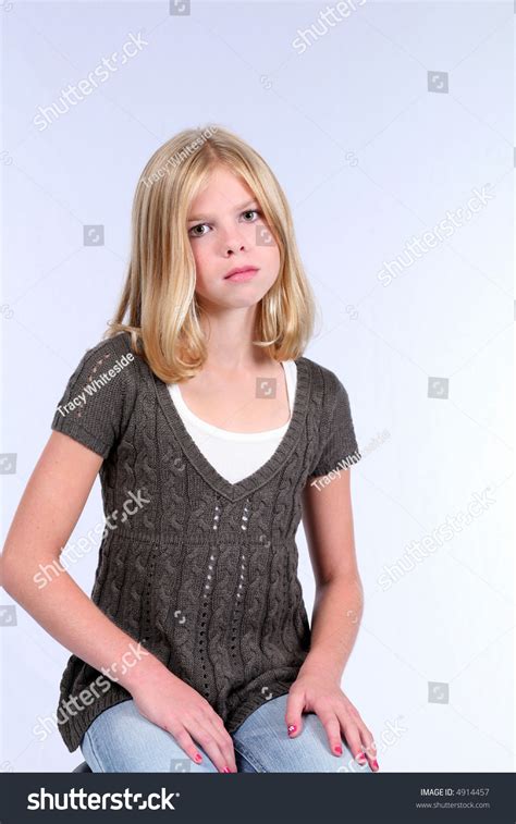 Pretty Blonde Preteen Girl Stock Photo Shutterstock