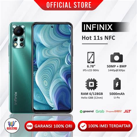 Jual HP Infinix Hot 11s NFC RAM 6 128GB Garansi Resmi Shopee Indonesia