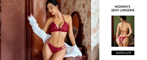 Avidlove Lingerie Set For Women Bra And Panty Set Halter Lace Lingerie Piece Set White At