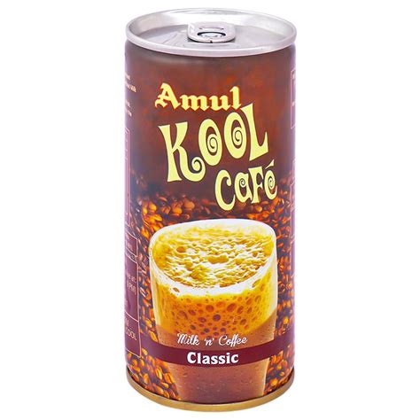 Amul Kool Cafe Classic Flavoured Milk 200 Ml Can Basket Hunt