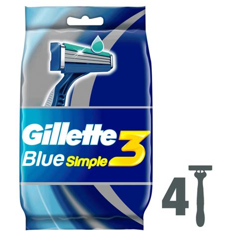 Gillette Blue Simple 3 Одноразовые Бритвы ( 4 шт.) Джилет Блю Симпл 3 ...