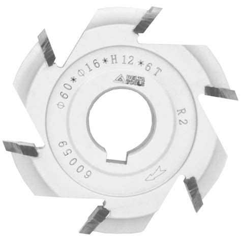 Фреза для снятия свесов 60x16x12 мм, R2 мм, Z6 Deltatools 06-2385 ...