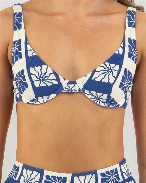 Shop Billabong Sundown Ruby Bra Bikini Top In Palace Blue Fast Shipping Easy Returns City
