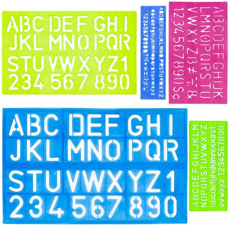 Buy Nicpro 5 PCS Letters And Numbers Stencils Alphabet Letter Stencil