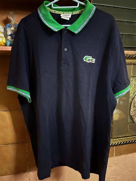 Lacoste Polo Shirt Big Logo Brazil Mens Fashion Tops And Sets