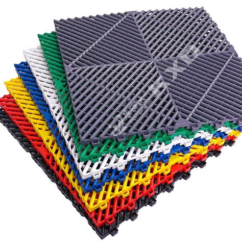 Non Slip Interlocking Floor Mat PP Garage Interlocking Floor Tile