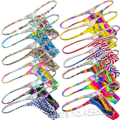 Mens Slim Pouch String Thong Colorful Soft Underwear Sexy Bikini Swim Hip Hop Jockstrap Tangas