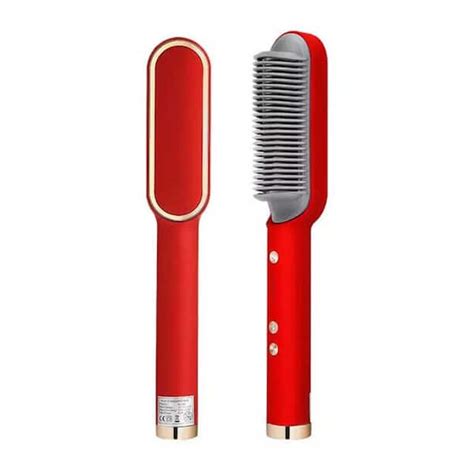 Aoibox Multi Speed Electric Hair Straightening Hot Comb Curling Iron In Red SNSA01 1IN062 The