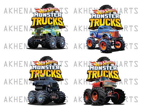 Hot Wheels Png Monster Truck Dise Os Monster Truck Etsy M Xico