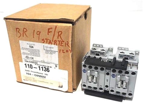 NEW ALLEN BRADLEY 104 C09D22 REVERSING CONTACTOR SER B 104C09D22 SB