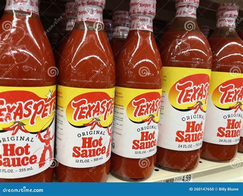 Grocery Store Texas Pete Hot Sauce Side View Editorial Image Image Of Tasty Product