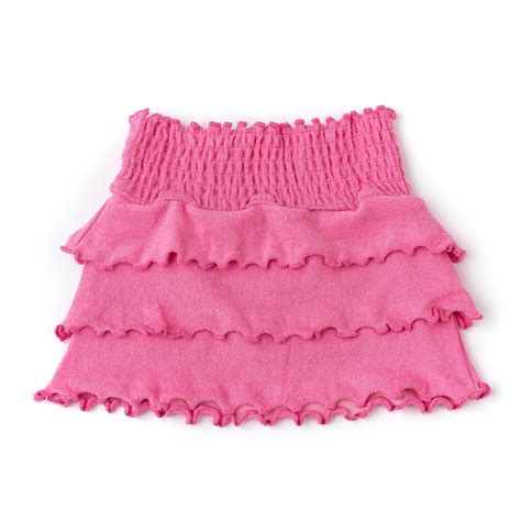 Hot Pink Terry Girls Smocked Skirt 3 14 Shade Critters