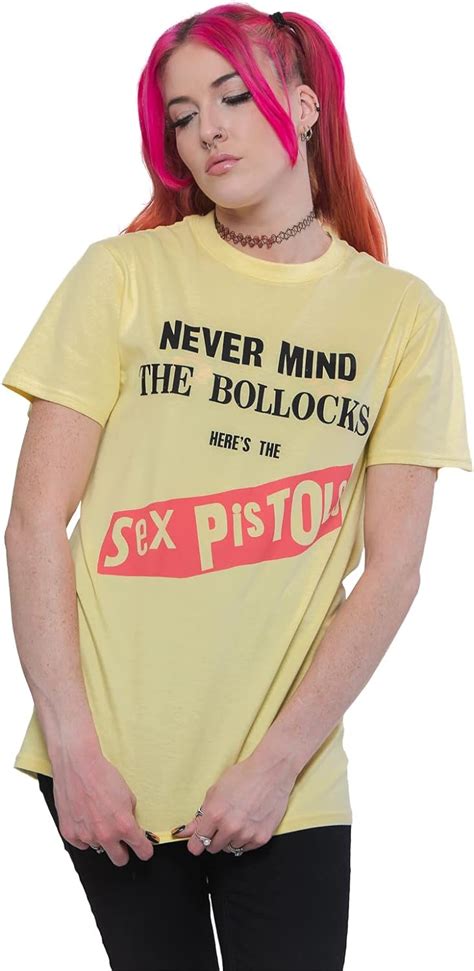Amazon 公式 Sex Pistols T Shirt Never Mind The B Llocks Album 新しい Unisex イエロー Size L Tシャツカットソー 通販