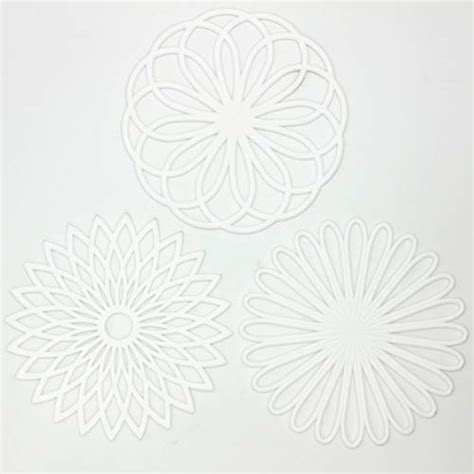 White Trivets For Hot Pots And Pans Silicone Mat Pot Holders For Kitchen Hot Pads Silicone