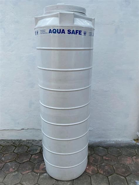 Aquasafe Ltr Capsule Tank Triple Layered Water Storage Tank White