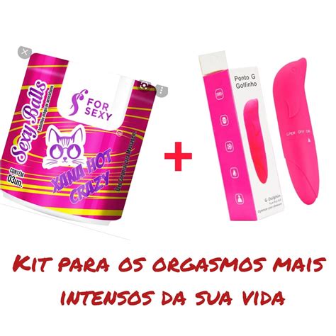 Kit Bolinhas Explosivas Xana Hot Crazy Vibrador Pont G Golfinho Aveludado Sex Shop Shopee Brasil