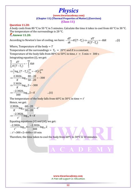 Ncert Solutions For Class 11 Physics Chapter 11 Thermal Properties