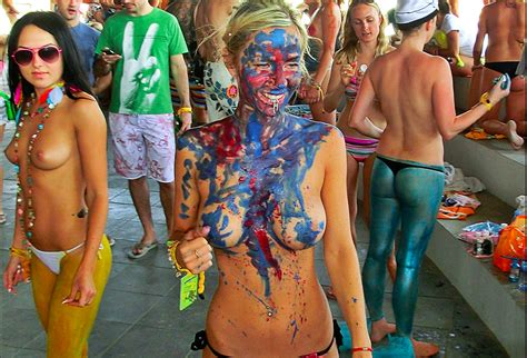 Blue Splattered Blonde With Big Tits Pic Sex