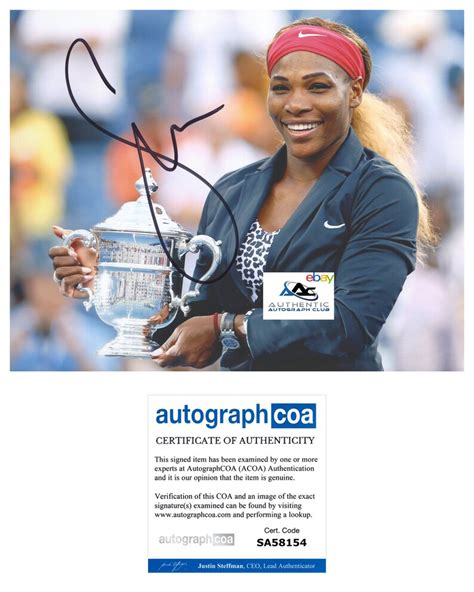 Serena Williams Autograph Signed 8x10 Photo Tennis Us Open - Etsy