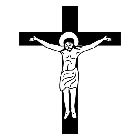 Premium Vector Black Icon Of The Crucifixion Of Christ On The Cross