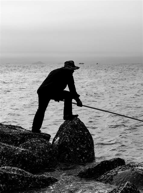 Fisherman Fishing Ocean Free Photo On Pixabay Pixabay