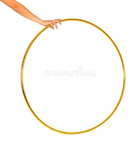 Moment of Rhythmic Gymnast Hoop Routine Stock Photo - Image of gold, pose: 103369024