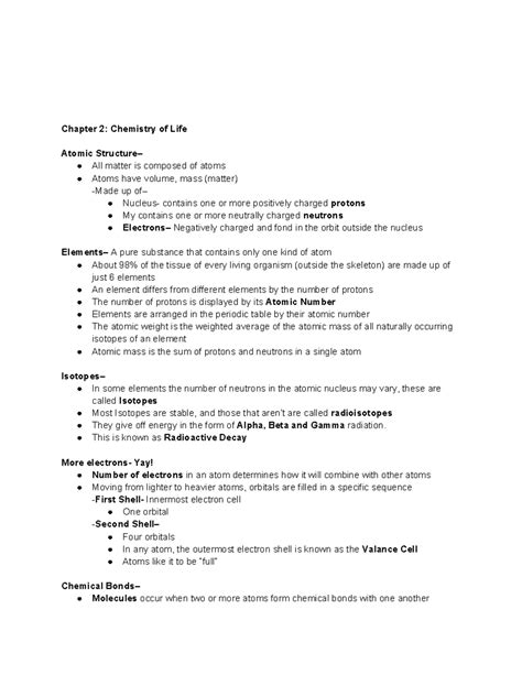 Chapter 2: Chemistry of Life - Cell Membrane Dynamics and Transport