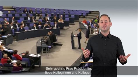 Deutscher Bundestag Debatten des Bundestages live in Gebärdensprache