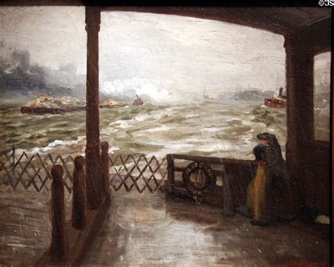 Wake Of The Ferry No 1 Painting By John Sloan At Detroit Institute Of