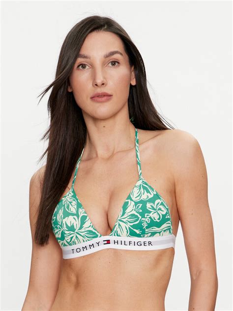 Tommy Hilfiger Góra od bikini UW0UW05367 Zielony Modivo pl