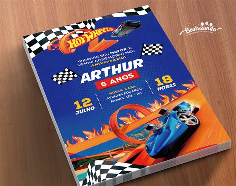 Convite Digital Hot Wheels Elo Produtos Especiais