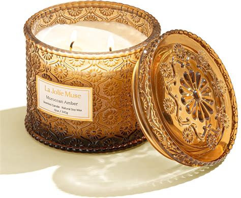 La Jol E Muse Scented Candle Gifts For Women Moroccan Amber Candles