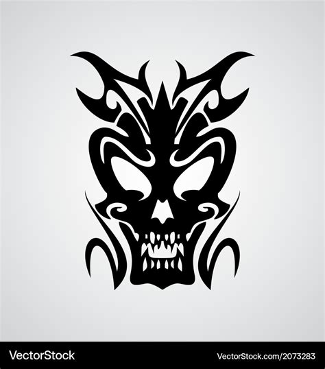 Demon head tribal Royalty Free Vector Image - VectorStock