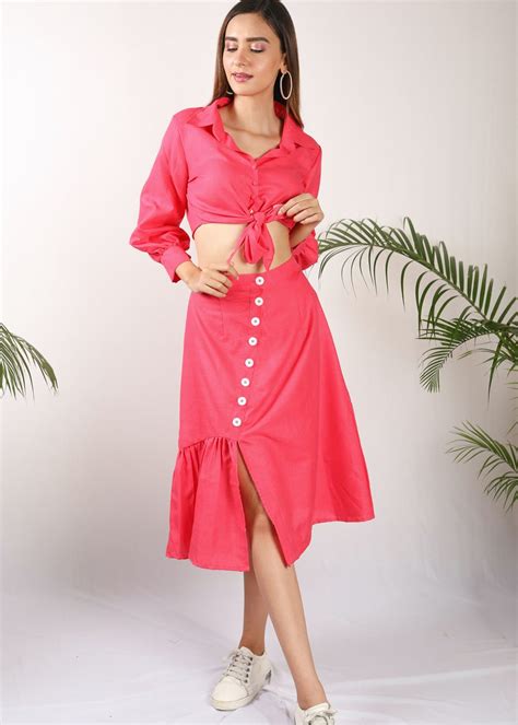 Get Hot Pink Co Ord Set At LBB Shop