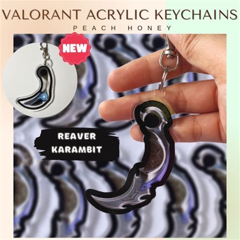 Valorant Keychain Acrylic 3 Inches Premium Skin Karambit Axe Vandal