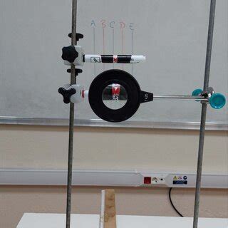 A convex lens set up for a virtual image observation. | Download ...