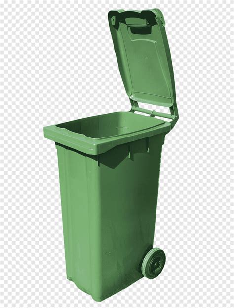 green wheeled trash bin waste container recycling bin green trash
