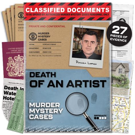 Buy Murder Mystery Cases: Death of an Artist - Unsolved Murder Mystery