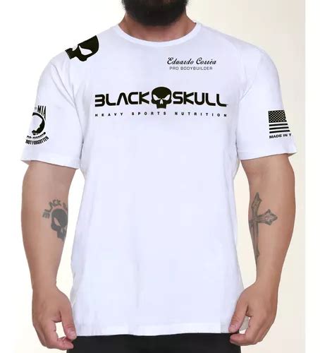 Camiseta Black Skull Dry Fit Soldado Bope Branca Black Skull