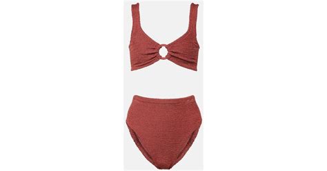 Hunza G Nadine Bikini In Red Lyst