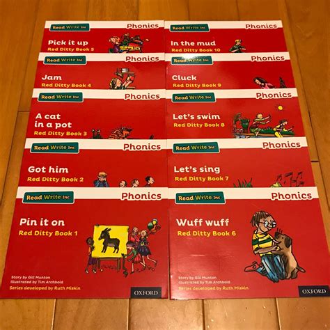 Oxford Read Write Inc Phonics Red Ditty Book Full Set