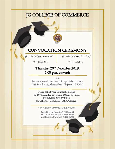 CONVOCATION CEREMONY 2019 – JG College Of Commerce