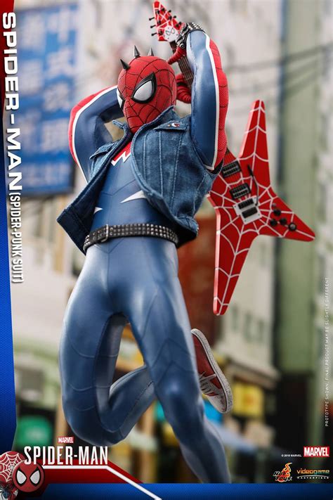 Hot Toys Spider Man Action Figure Sees The Wall Crawler In His Spider Punk Suit