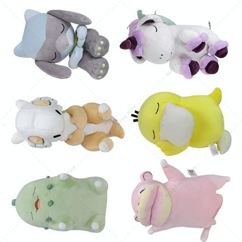 Pokemon Plush Sleeping Riolu Psyduck Cubone Chikorita Slowpoke Galarian